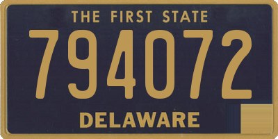DE license plate 794072