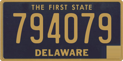 DE license plate 794079