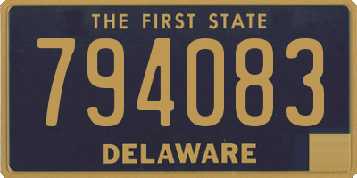 DE license plate 794083