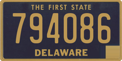 DE license plate 794086