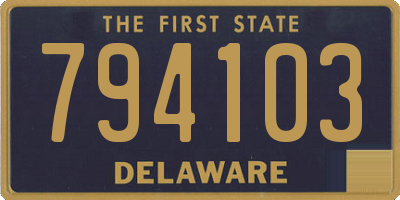 DE license plate 794103