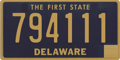 DE license plate 794111
