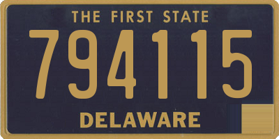 DE license plate 794115