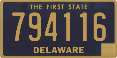 DE license plate 794116