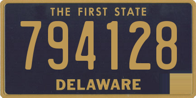 DE license plate 794128