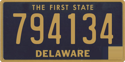 DE license plate 794134
