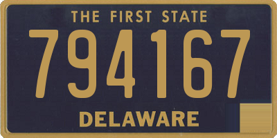 DE license plate 794167