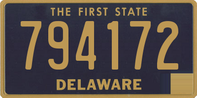 DE license plate 794172
