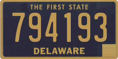 DE license plate 794193