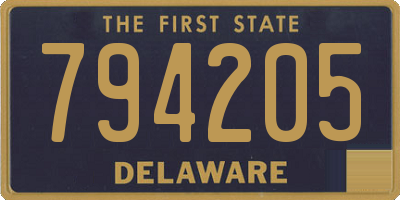 DE license plate 794205