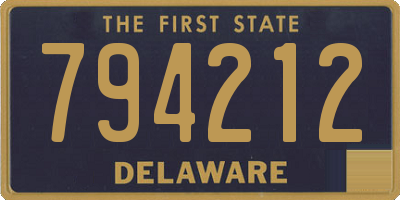 DE license plate 794212