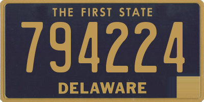 DE license plate 794224