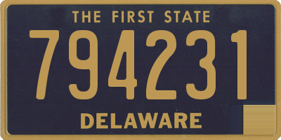 DE license plate 794231
