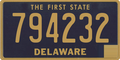 DE license plate 794232