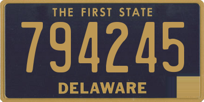 DE license plate 794245