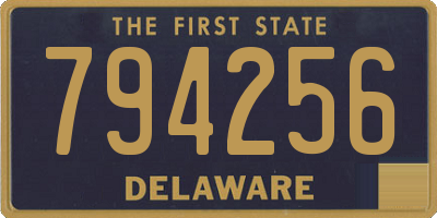 DE license plate 794256