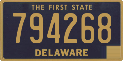DE license plate 794268