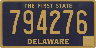 DE license plate 794276