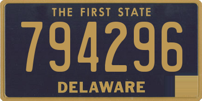DE license plate 794296