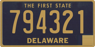 DE license plate 794321
