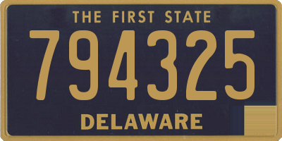 DE license plate 794325