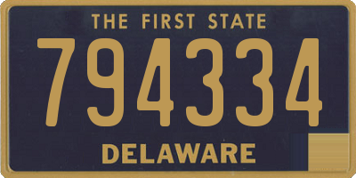 DE license plate 794334