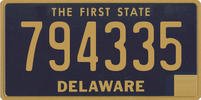 DE license plate 794335