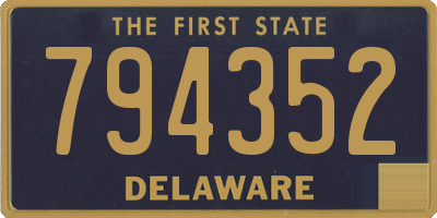 DE license plate 794352