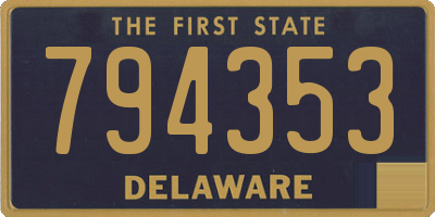 DE license plate 794353
