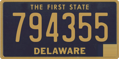 DE license plate 794355