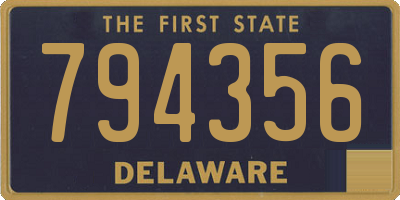 DE license plate 794356
