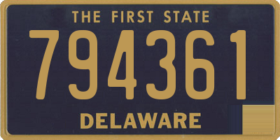 DE license plate 794361