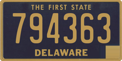 DE license plate 794363