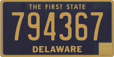 DE license plate 794367