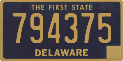 DE license plate 794375