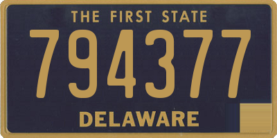 DE license plate 794377