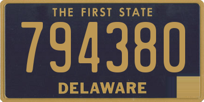 DE license plate 794380