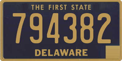 DE license plate 794382