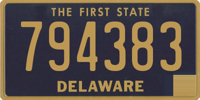 DE license plate 794383