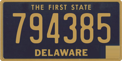 DE license plate 794385