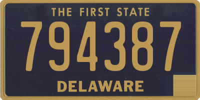 DE license plate 794387