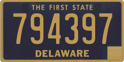 DE license plate 794397