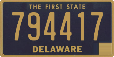 DE license plate 794417