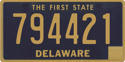 DE license plate 794421