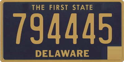 DE license plate 794445