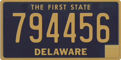 DE license plate 794456