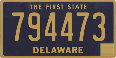 DE license plate 794473