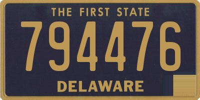 DE license plate 794476