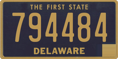 DE license plate 794484