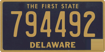 DE license plate 794492